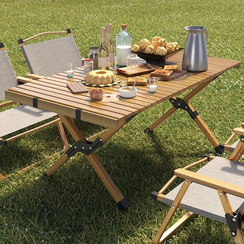 【户外折叠椅子桌子套装 】折叠蛋卷桌野餐桌子装备露营桌椅便携桌