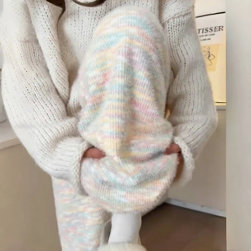 阔腿裤子女秋冬季直筒窄版一条过冬加绒加厚垂感休闲小个子糯米裤