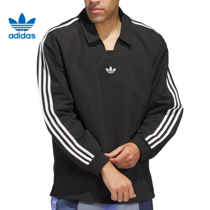 adidas阿迪达斯三叶草男女运动休闲长袖T恤IY7379