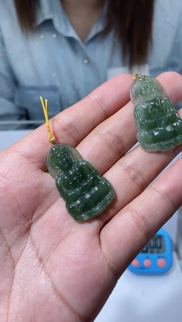 【闪购商品】定制翡翠18K金镶嵌天然翡翠A货多样性发其一