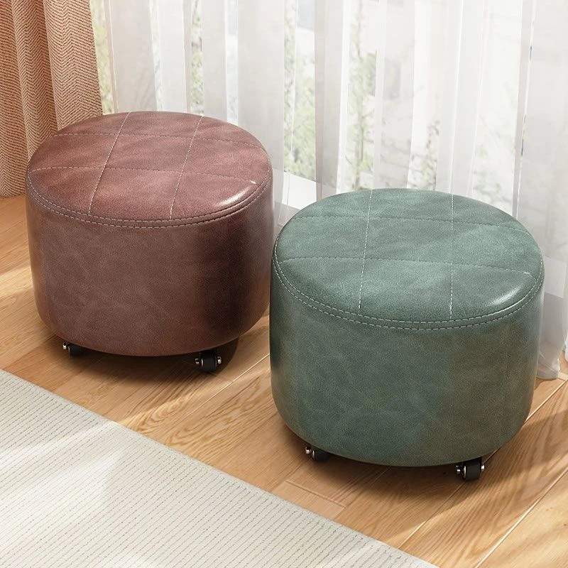 万向轮静音小凳子家用滑轮旋转矮凳带娃神器带轮儿童学步擦地板凳