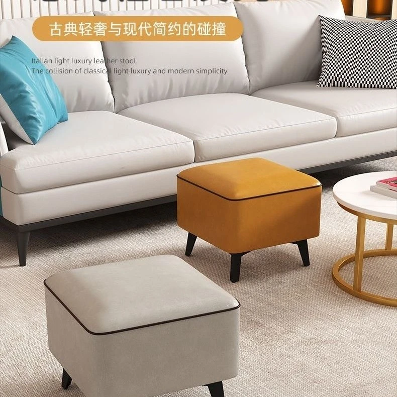 北欧轻奢高档新款网红茶几可坐小凳子沙发脚踏家用儿童客厅换鞋凳