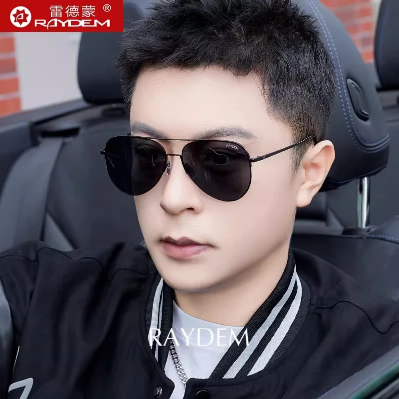 尼龙偏光墨镜男款开车专用太阳镜男士2025新款飞行员半框蛤蟆眼镜