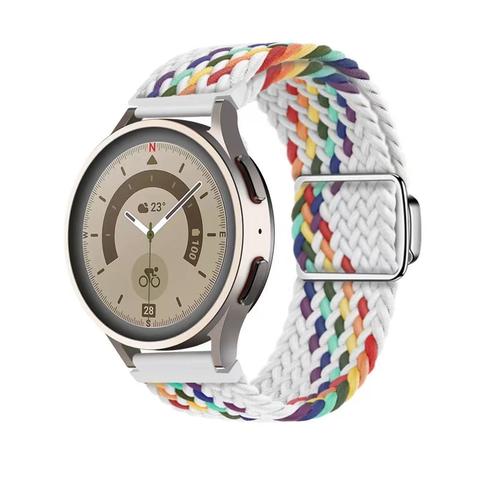 磁吸扣回环编织表带适用于华为GT3手表GT2/watch3/4pro荣耀手表带