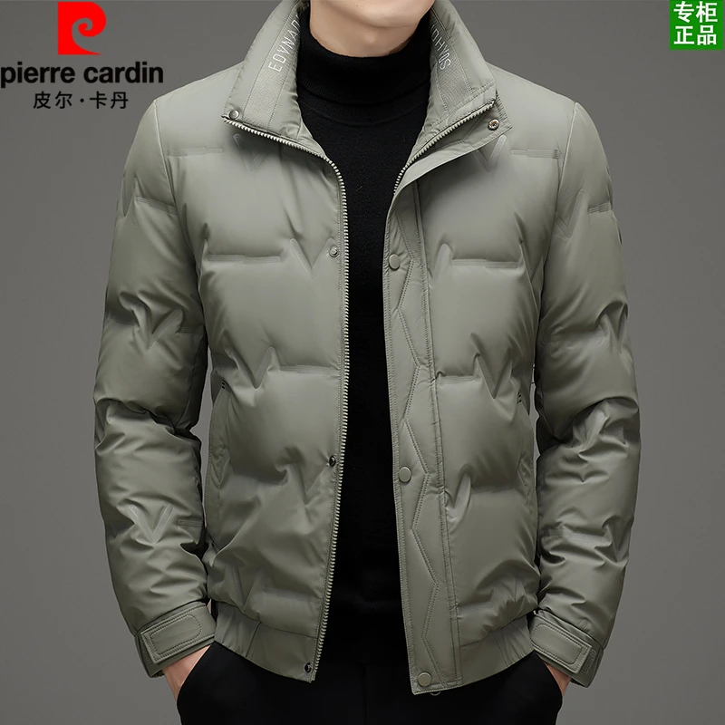 皮尔卡丹男装冬季保暖加棉加厚立领羽绒服中年轻奢休闲百搭外套男
