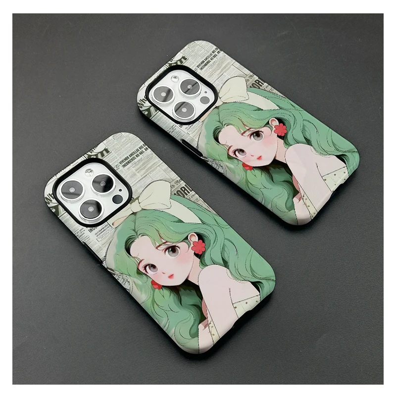 适用于苹果16/15/14手机壳13/12港风少女3FL586769菲林二和一上架