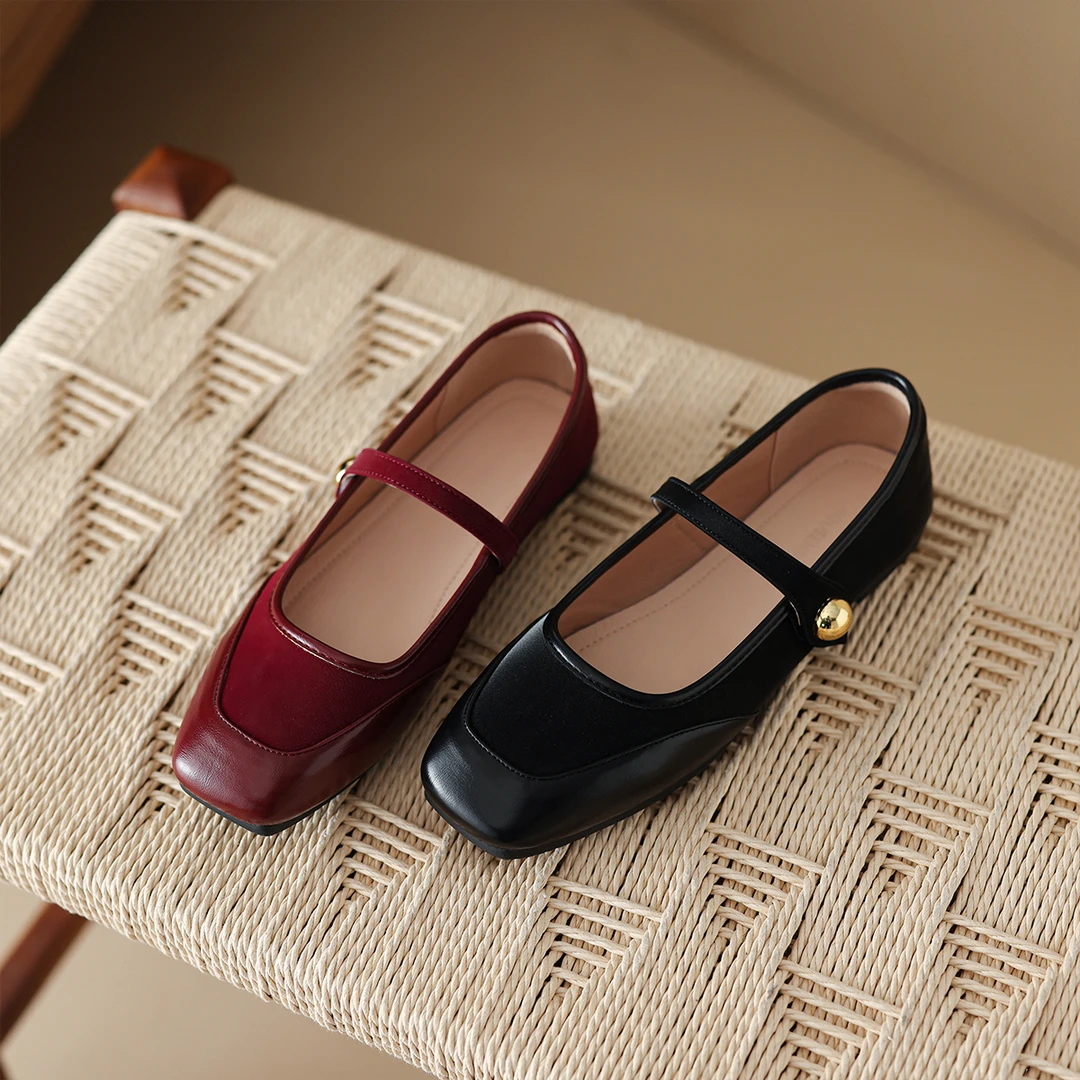 花漾小姐~~小香风单鞋女晚晚鞋温柔风平底鞋子玛丽珍鞋-2458063-3
