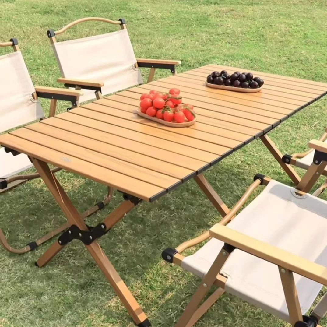 碳钢户外蛋卷桌露营野餐便携式折叠桌