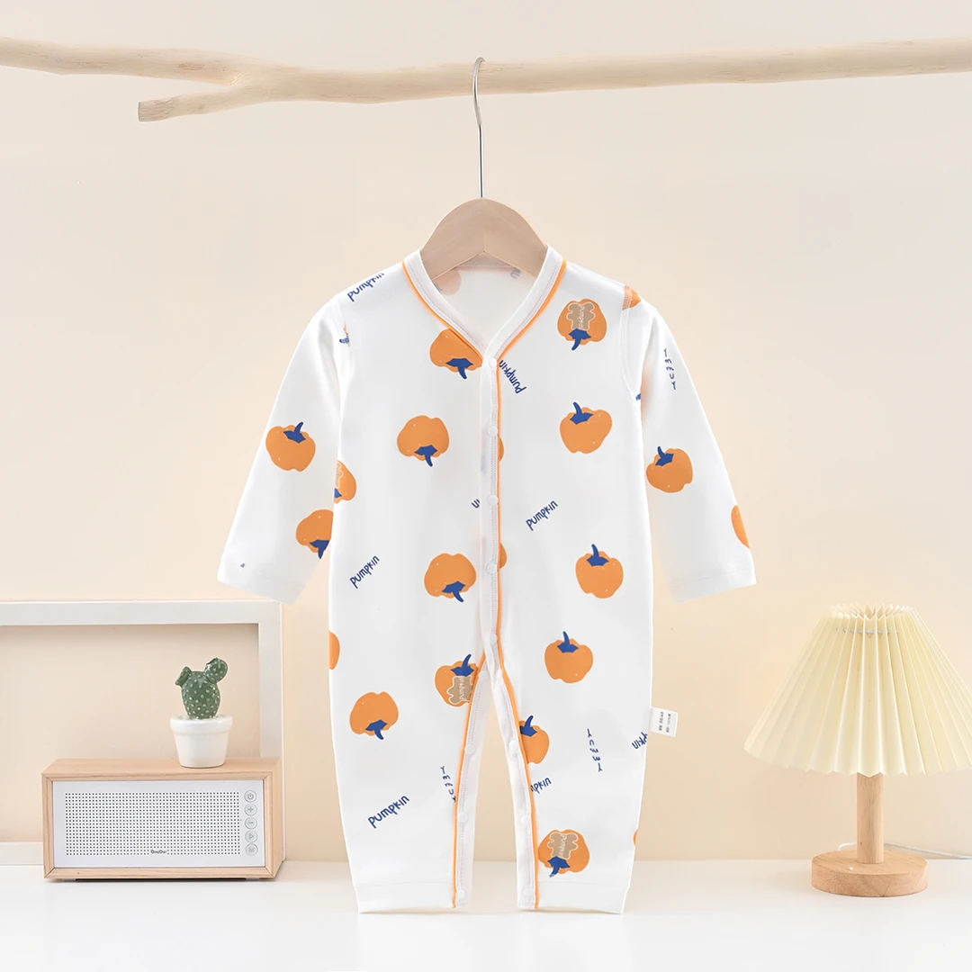 A类全衣无骨一百棉四季连体衣纯棉婴幼儿四季可穿连体衣新生儿