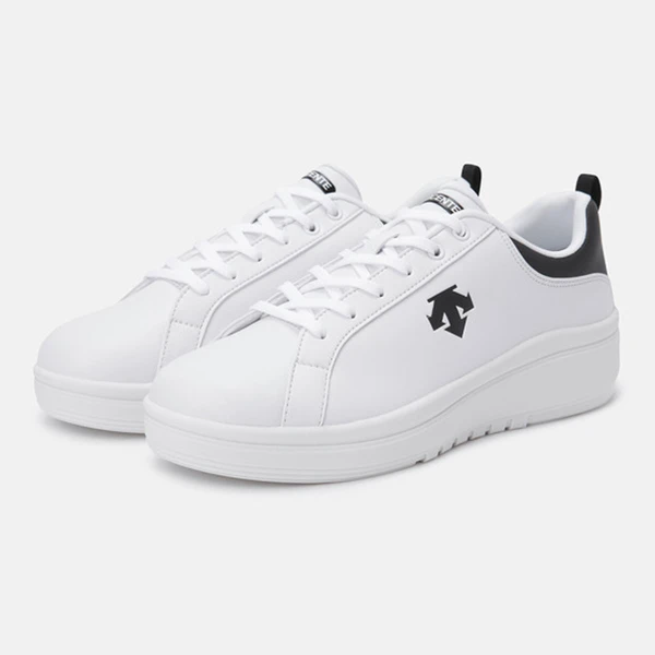 【次品】DESCENTE/迪桑特休闲板鞋男女小白鞋低帮百搭SO123LSN11