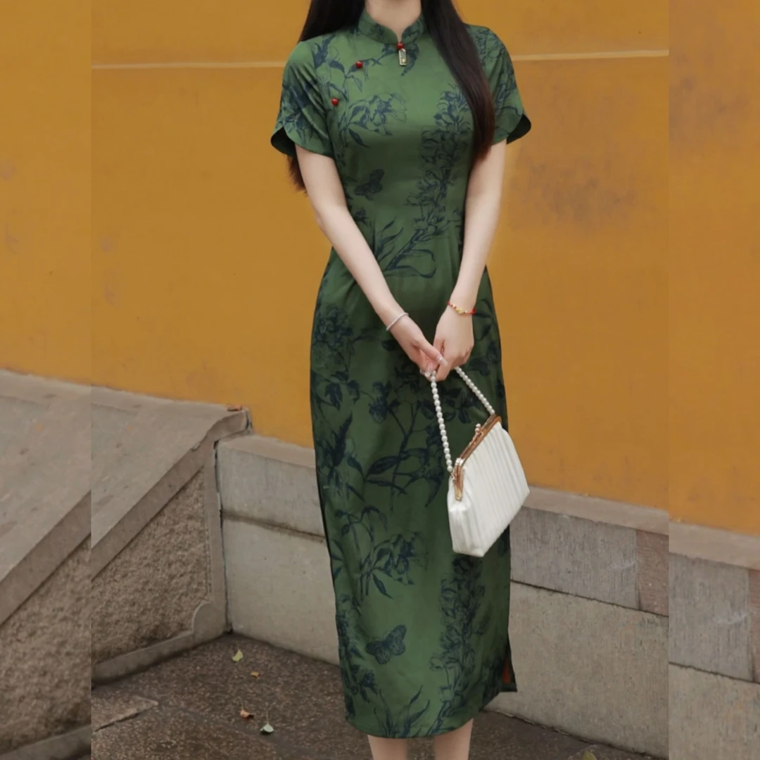 俏娘鱼新中式古法改良旗袍裙子女款爆款2025年春季新款微胖中国风