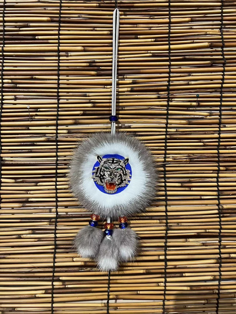 非金属皮质项链 太阳花车挂鄂温克族非遗手工艺品、龙年限定纯手工