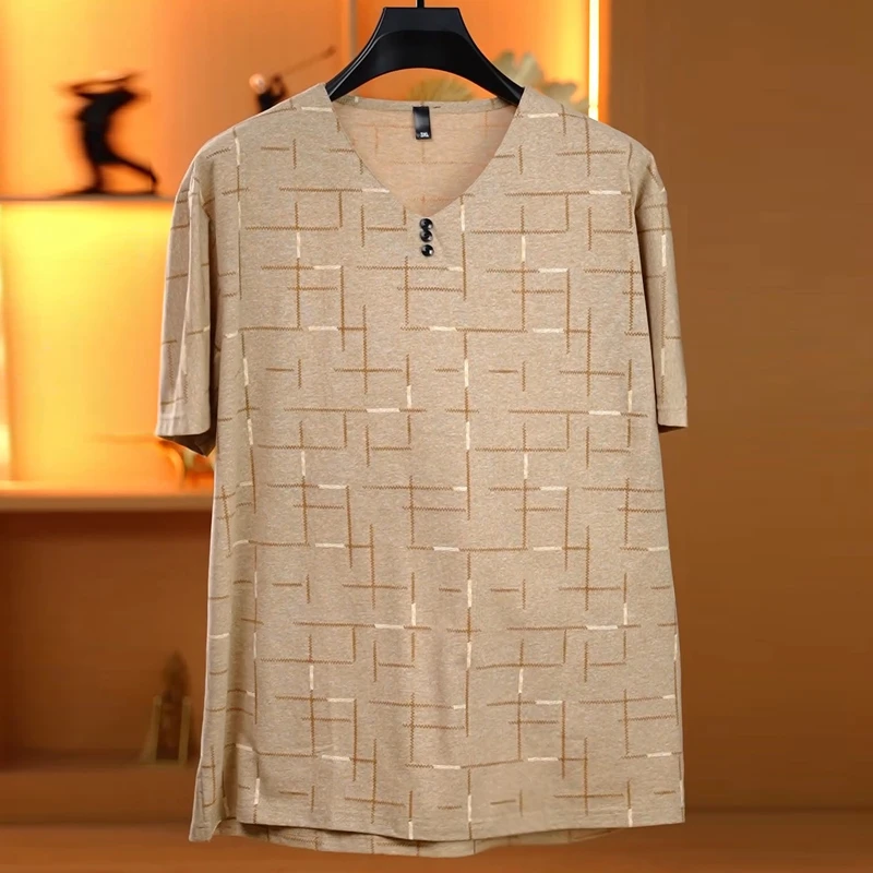 280斤大码男士青年时尚休闲夏季半袖圆领加肥加大号体恤上衣