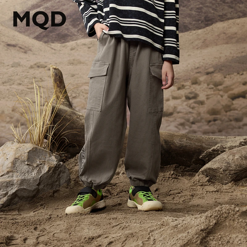 MQD童装儿童24秋季新品经典百搭束脚休闲长裤9643W1520