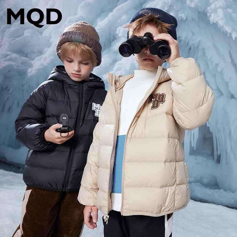 【鹅绒】MQD童装儿童冬季新款连帽羽绒服时尚洋气轻薄上衣9634W13F2