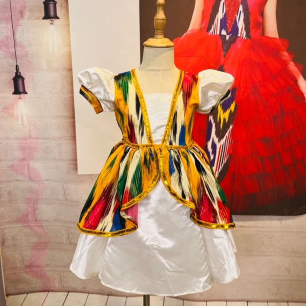 艾特莱斯女童连衣裙民族风礼服裙