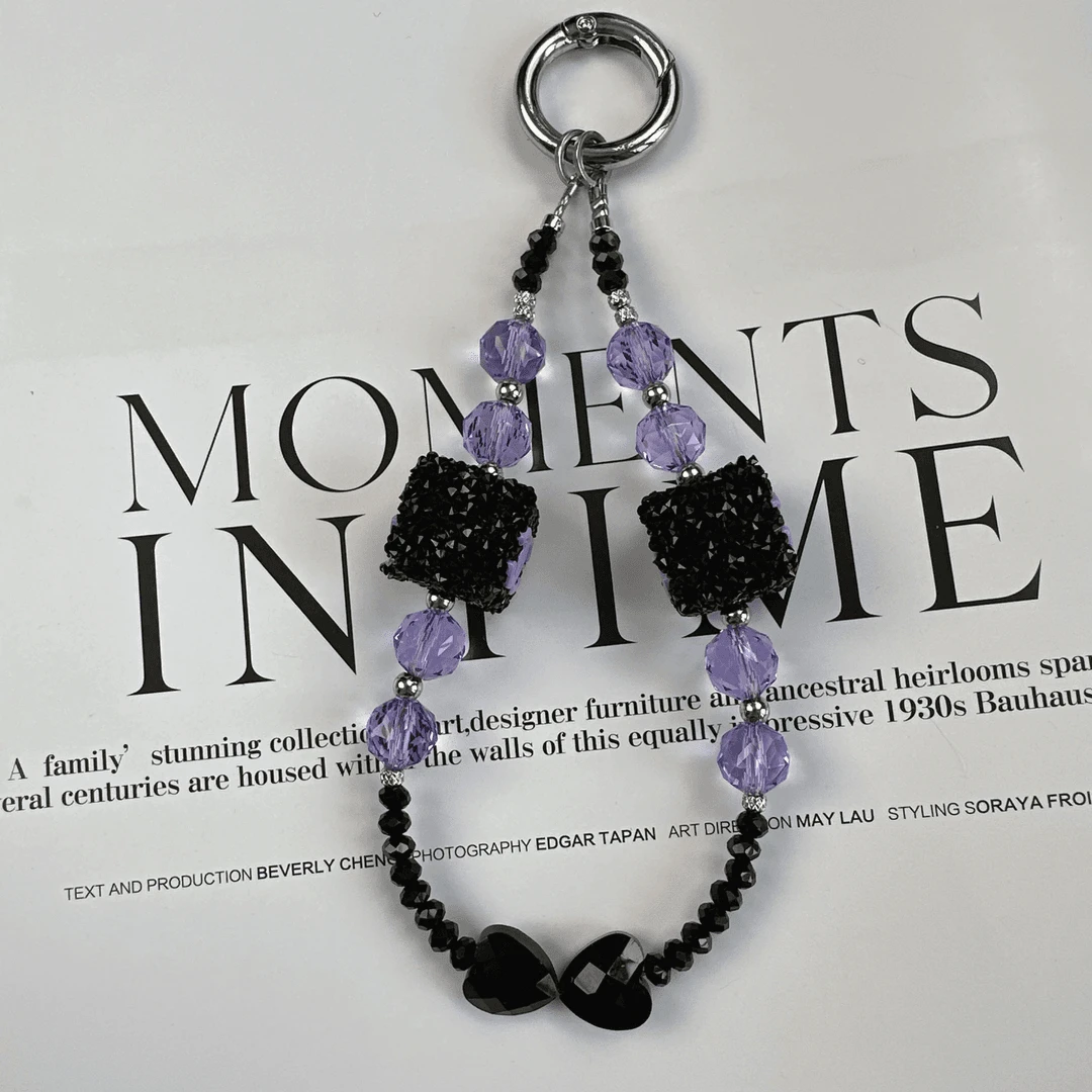 【香奶奶】手工女挂饰通用防丢手提防摔手机链钥匙扣挂件彩色炫彩