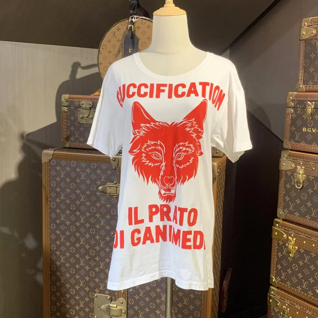 95新 GUCCI/古驰 安洁利严选T恤/YK0110543