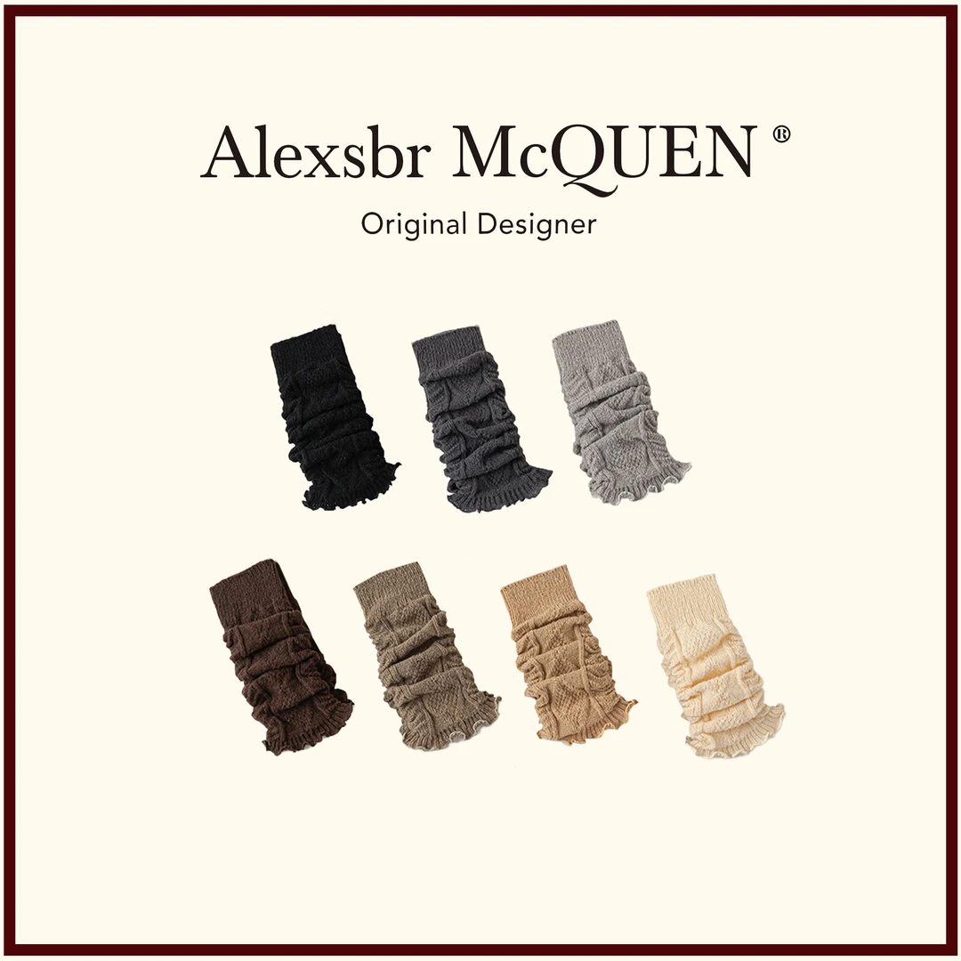 YDD•「袜套」堆堆袜套女秋冬纯色直筒保暖透气y2k日系中筒针织腿套