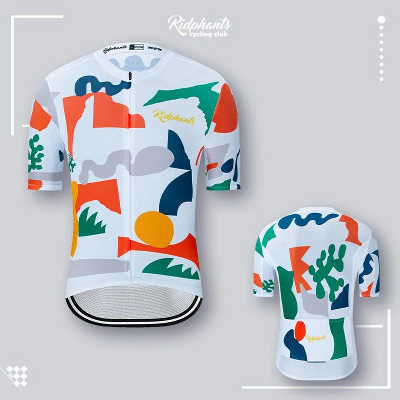 彩色骑行服短袖牛奶丝抓绒长袖男女自行车服单车保暖骑行装备