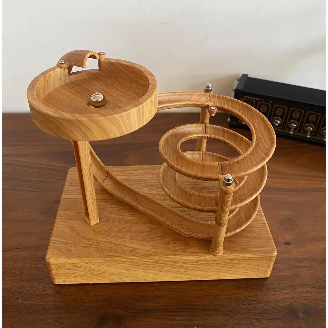 德国永动机动力学黑科技磁铁摆件弹珠 滚珠循环磁力滑梯轨道玩具