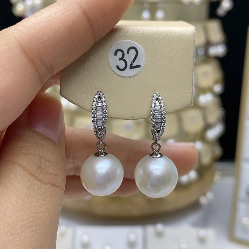 【闪购商品】淡水珍珠耳饰银S925镶嵌