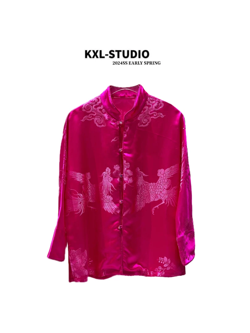 KXL-STUDIO【KELE精选】韵中生动｜老缎中式真丝外套0203