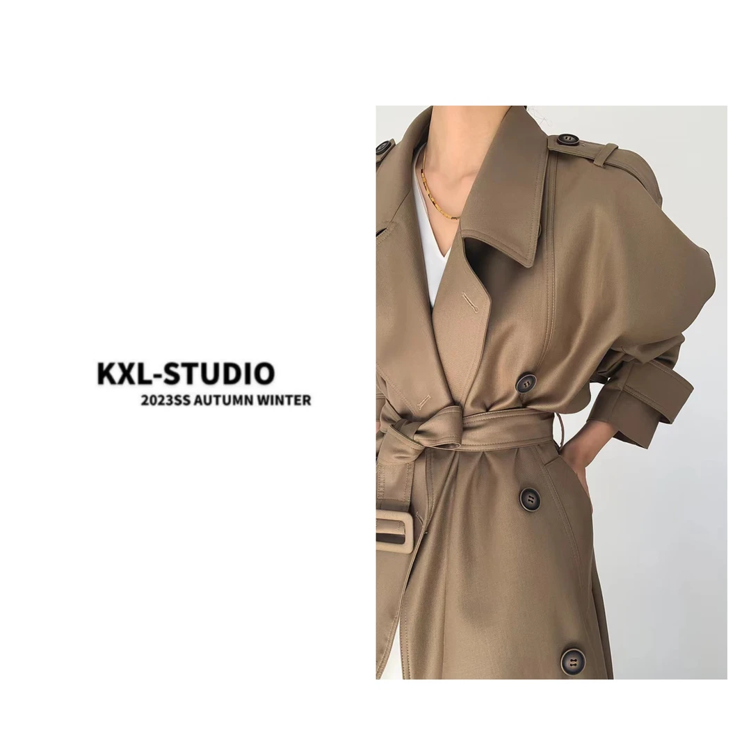 KXL-STUDIO【经典重现】TR斜纹双排扣风衣211001