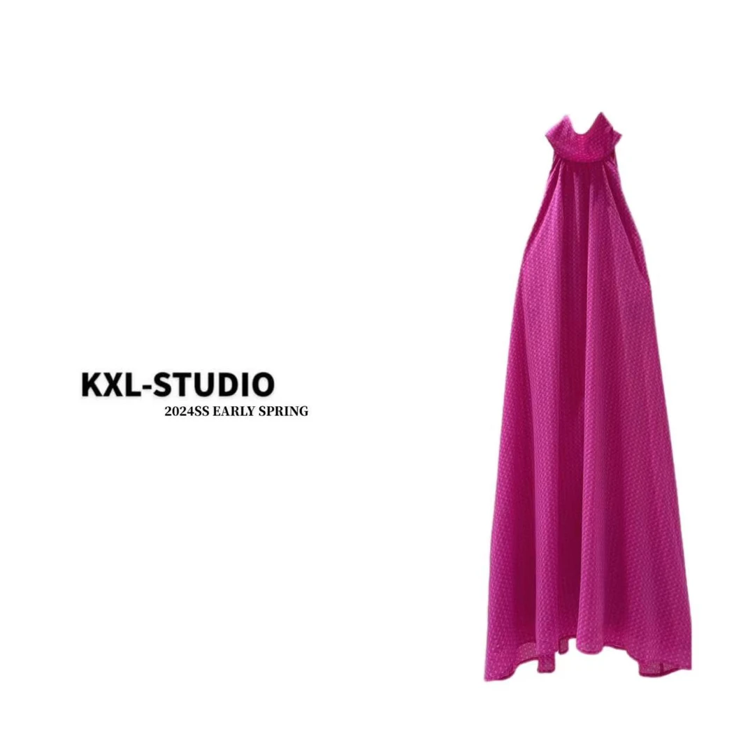 KXL-STUDIO【KELE专属】“夏如幽兰”纹路感连衣裙8903