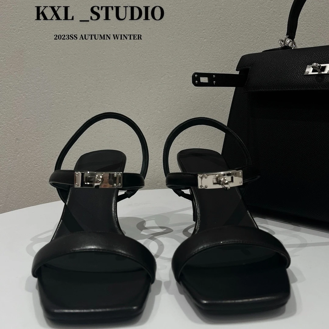KXL-可乐推荐铂金方扣凉鞋H 4014