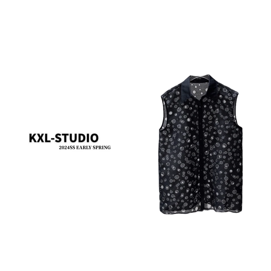 KXL-STUDIO【KELE精选】圆圈“亮丝泡泡”衬衣8880
