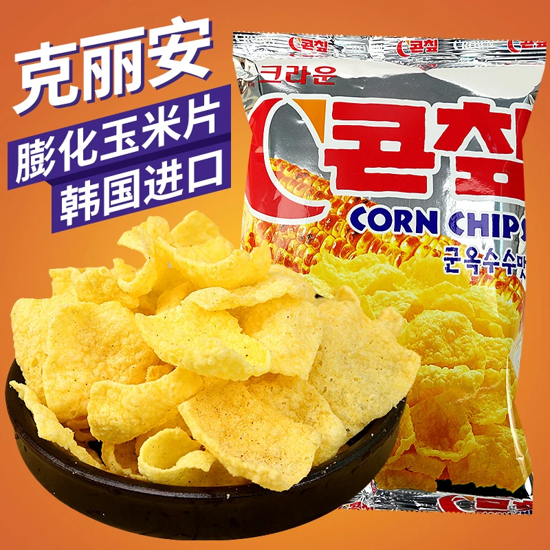 韩国进口克丽安玉米片70g袋装香甜酥脆膨化办公休闲儿童小零食