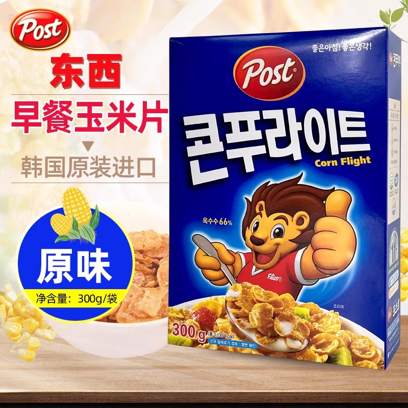韩国进口东西POST甜味早餐玉米片300g代餐零食营养即食燕麦片冲泡