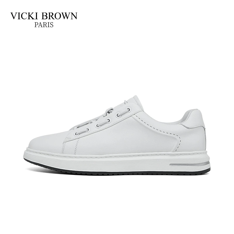 VICKI BROWN品牌正品轻奢男士休闲鞋时尚新款低帮防滑百搭板鞋