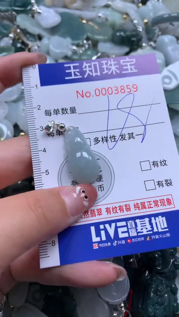 【闪购商品】翡翠吊坠(不含链)未镶嵌配绳子3859