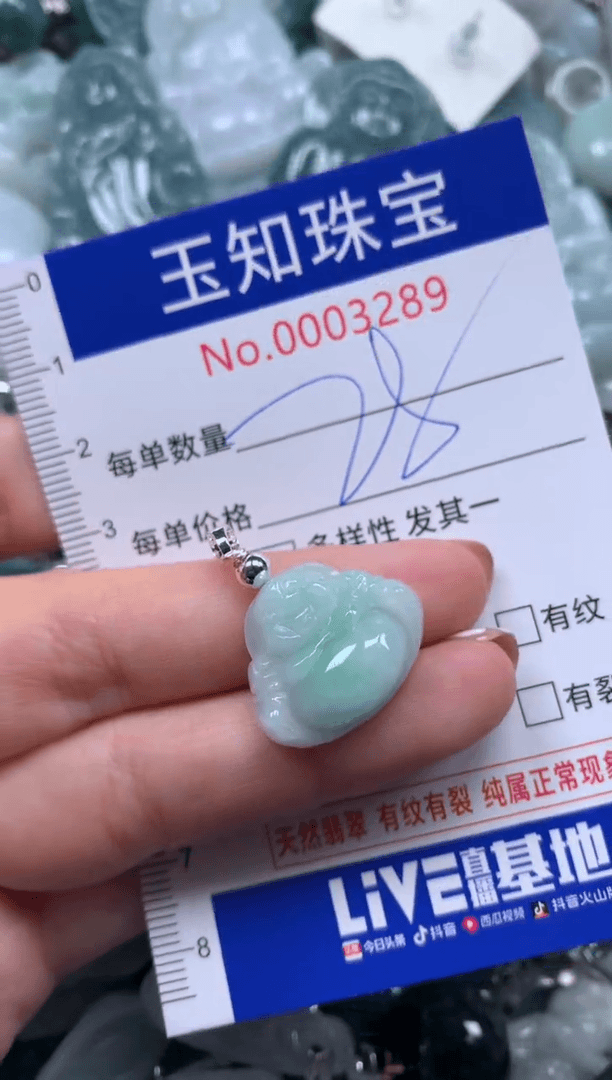 【闪购商品】翡翠颈饰未镶嵌3289配绳子