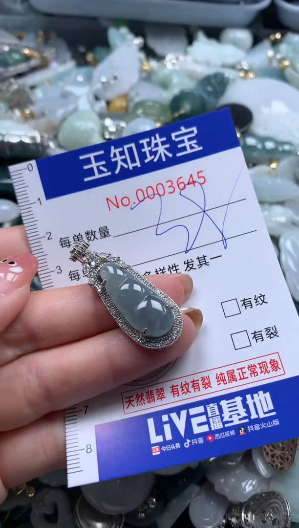 【闪购商品】翡翠颈饰未镶嵌配绳子3645