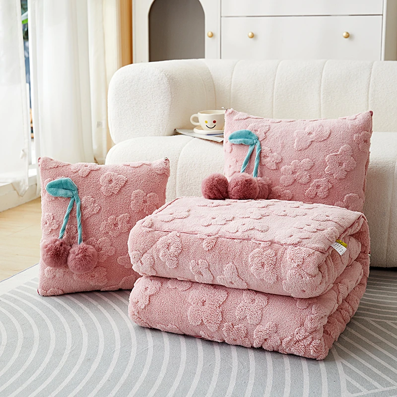 车载办公室多功能塔芙绒韩式小清新抱枕毛绒客厅沙发靠枕午睡毛绒