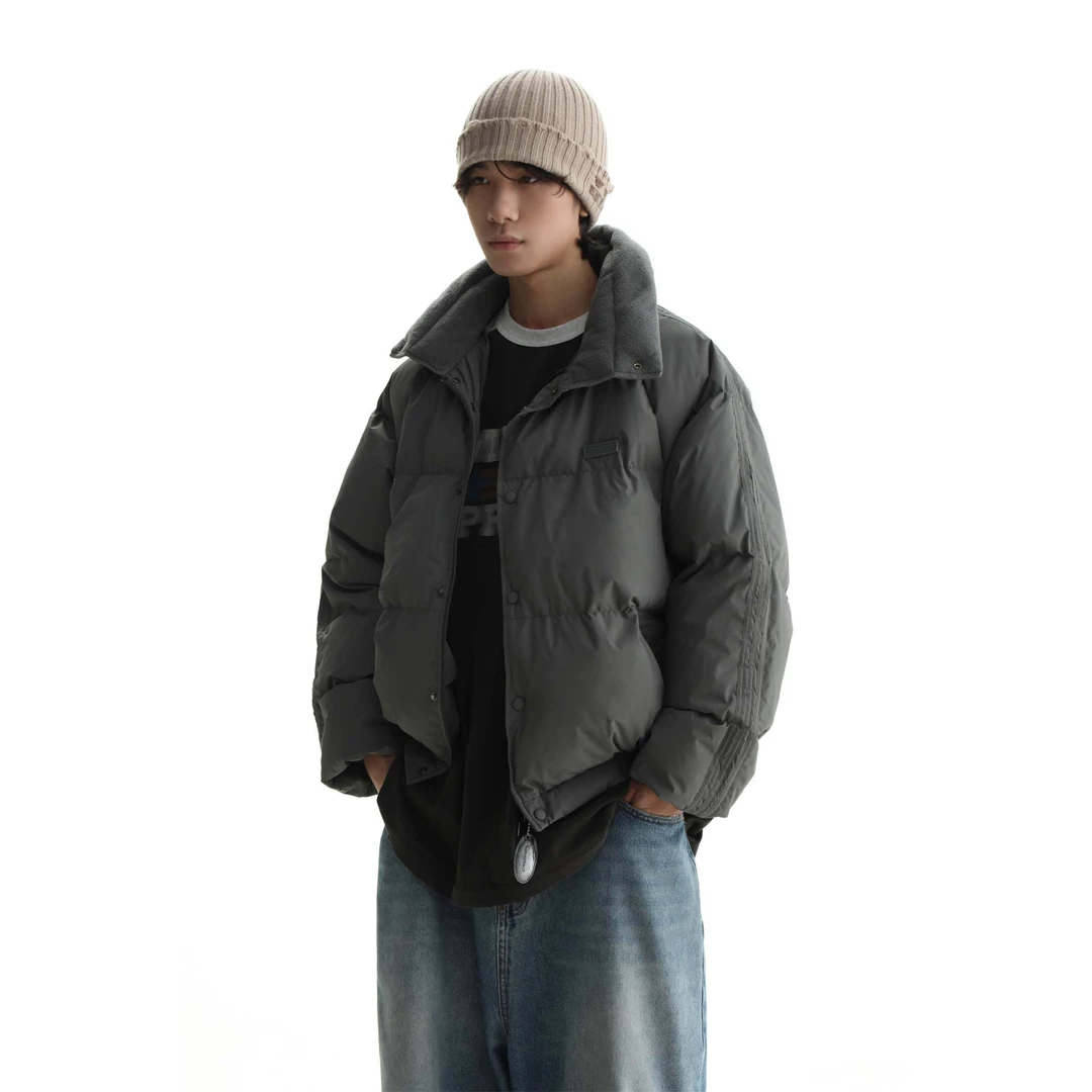 MASONPRINCE 抢先今年冬季可爱面包感充气杠条棉服外套加厚羽绒服