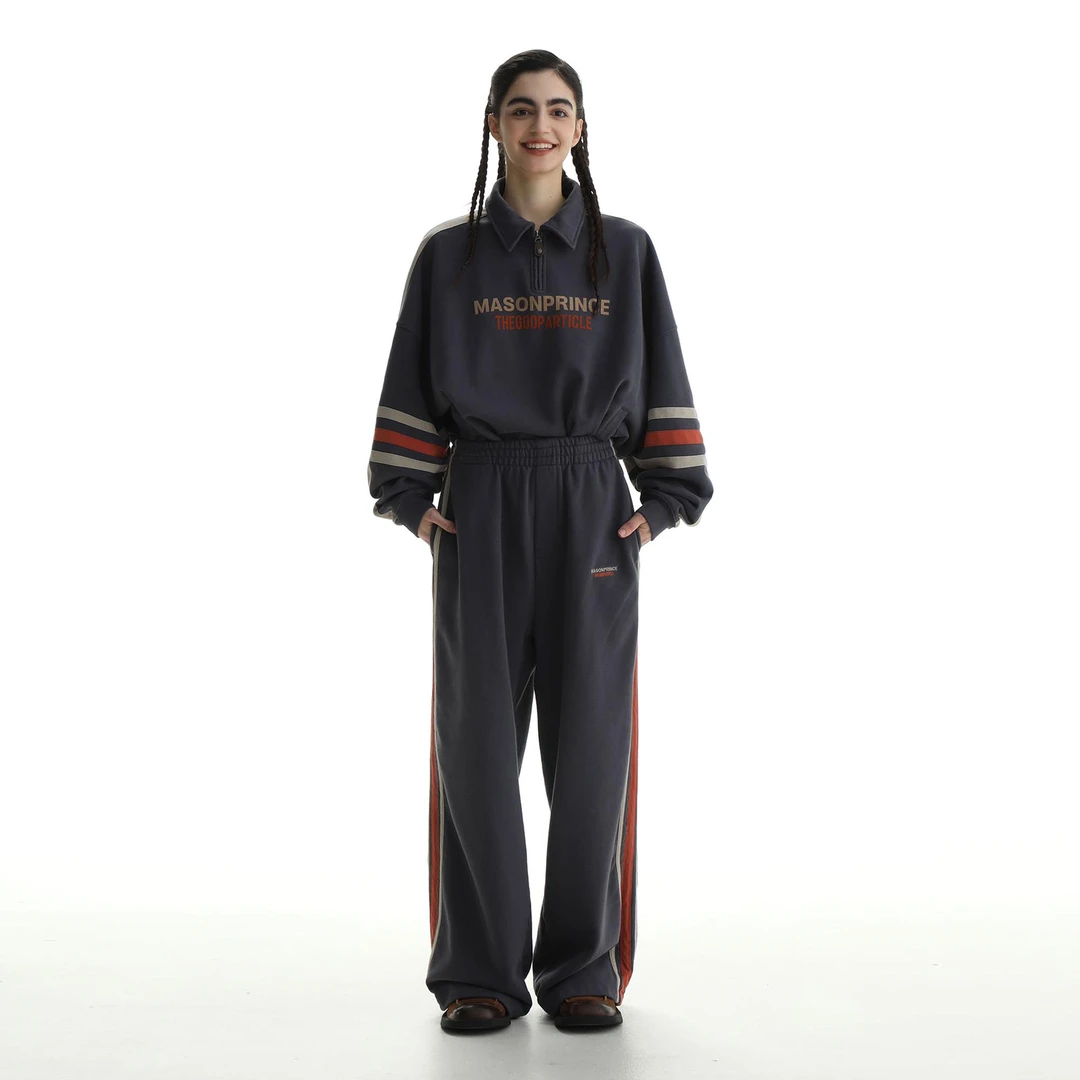 MASONPRINCE TGPM外滩秀款今年第一套新古着褪色杠条懒人休闲裤