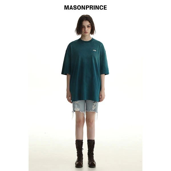 MASONPRINCE流行易逝升级2.0经典3D闪卡舒适中号短上衣