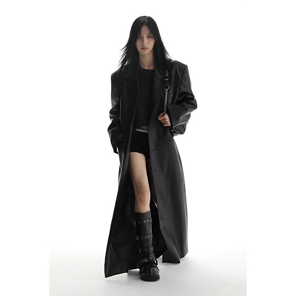 MASONPRINCE 哪有人秋天不穿皮衣何况还是皮风衣