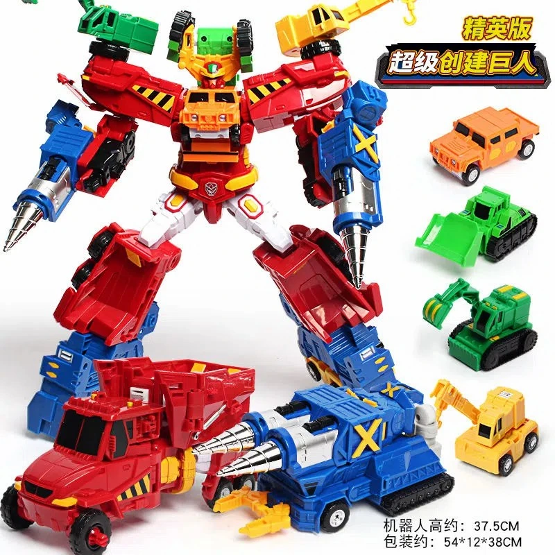 咖宝车神六合体超级创建巨人6变形玩具男孩伽卡宝机器人重工战队