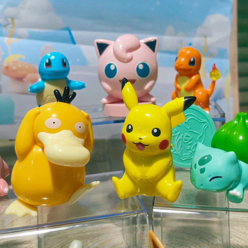 正版皮卡丘玩具印章公仔玩偶手办模型胖丁可达鸭小火龙杰尼龟礼物