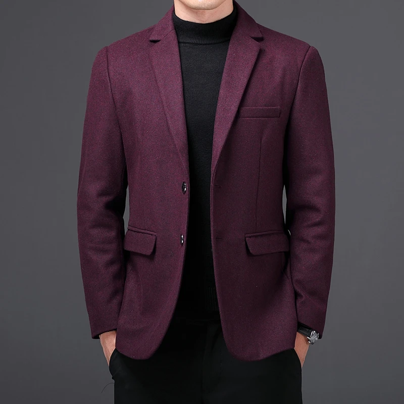 秋季新款西服单上衣职业商务正装韩版修身休闲西装男毛呢单西外套