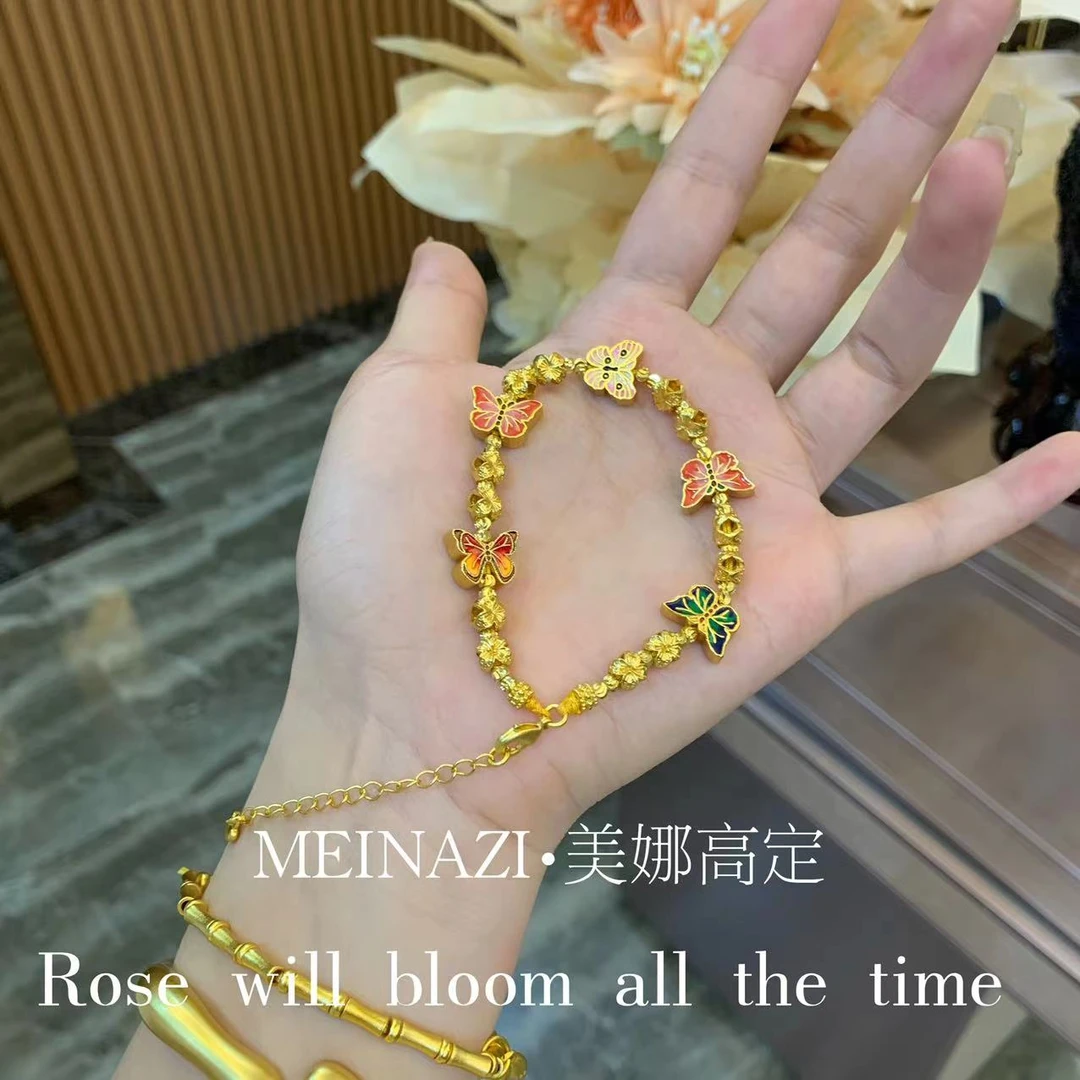 铜合金手链 MEINAGD·/L139月影幽蝶手绳编织款气质时尚百搭