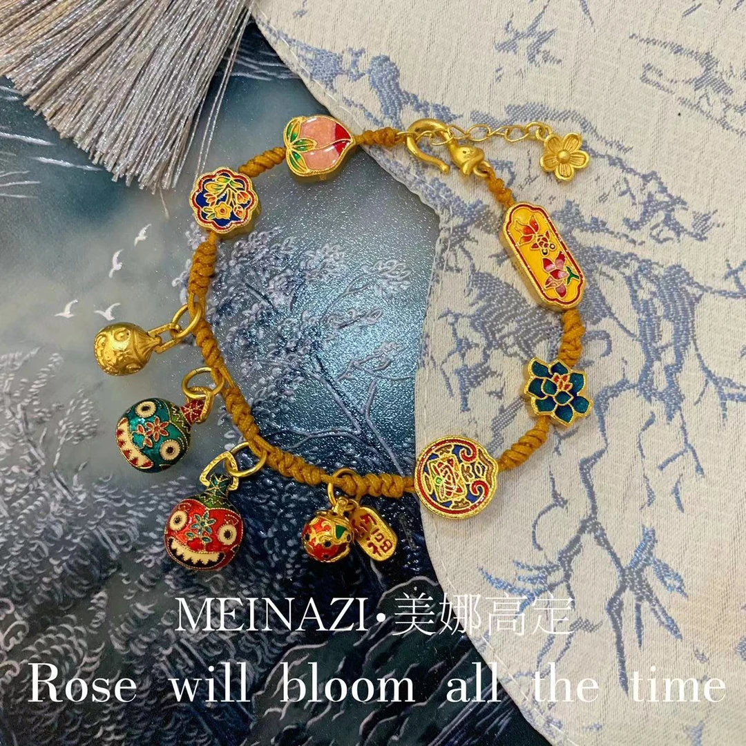 铜合金手链 MEINAGD·/140一家三口吞金手链时尚金典款中式L