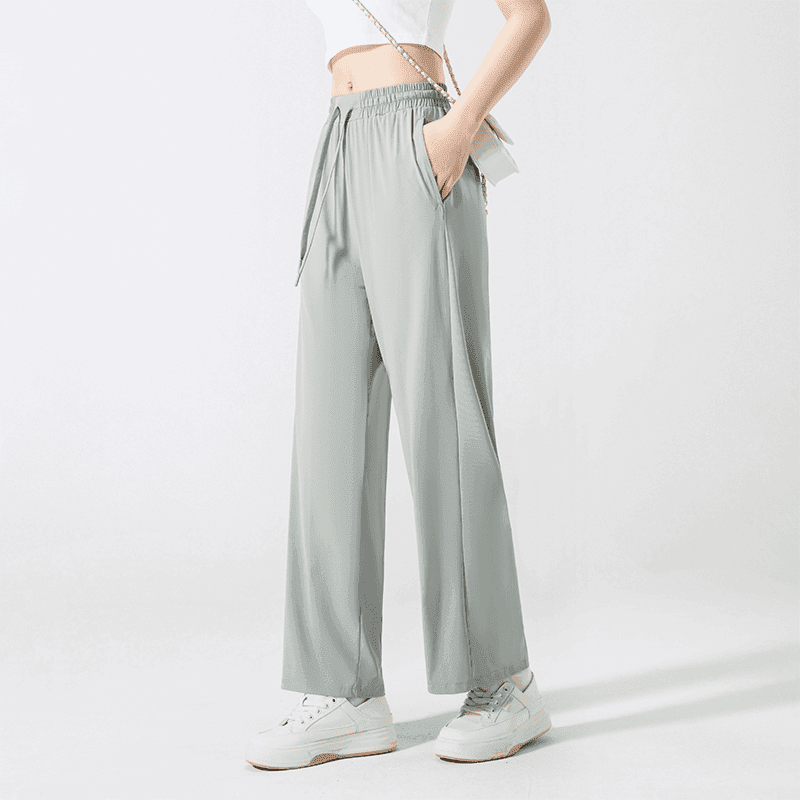 【无痕冰感】蕉下森林冰丝阔腿裤薄款高腰垂感凉爽直筒休闲防晒裤C1