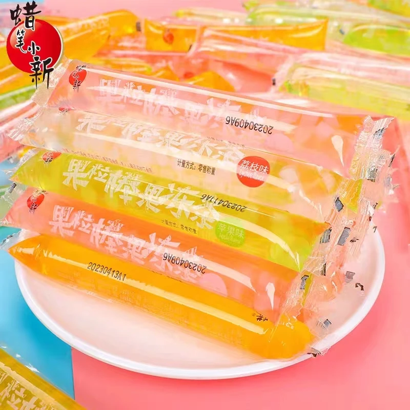 蜡笔小新 45g果粒棒果冻条添加椰果粒童年网红爆款休闲零食 LB