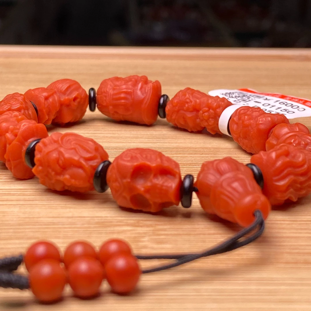 诚信经营支持年退换 蒙古料雕刻配饰集云端手串11mm  多样性发一